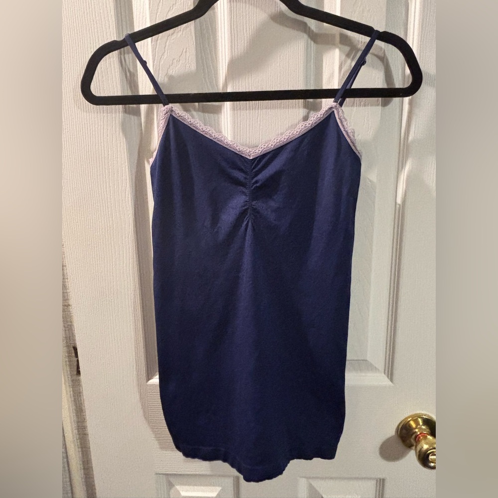 Victoria's Secret Deep Blue Chemise with Lace Trim